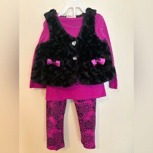 🩷🖤Nannette Girls 3 Piece Outfit